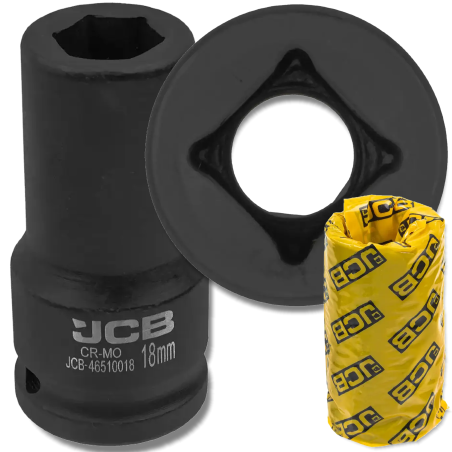 JCB NASADKA udarowa GŁĘBOKA 3/4" Cr-Mo 6-kątna 18mm KLUCZ nasadowy