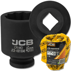 JCB NASADKA udarowa GŁĘBOKA 3/4" Cr-Mo 12-kątna 46mm KLUCZ NASADOWY