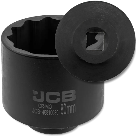 JCB NASADKA udarowa GŁĘBOKA 3/4" Cr-Mo 12-kątna 80mm KLUCZ NASADOWY