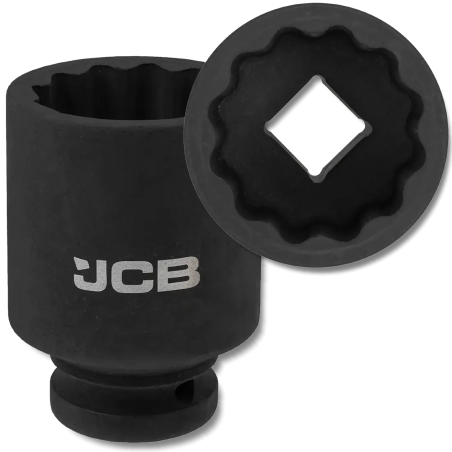 JCB NASADKA udarowa GŁĘBOKA 3/4" Cr-Mo 12-kątna 45mm KLUCZ NASADOWY