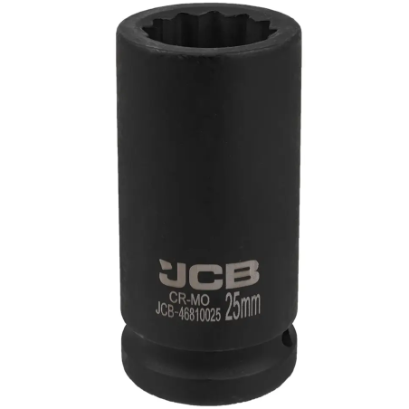 JCB NASADKA udarowa GŁĘBOKA 3/4" Cr-Mo 12-kątna 25mm KLUCZ NASADOWY