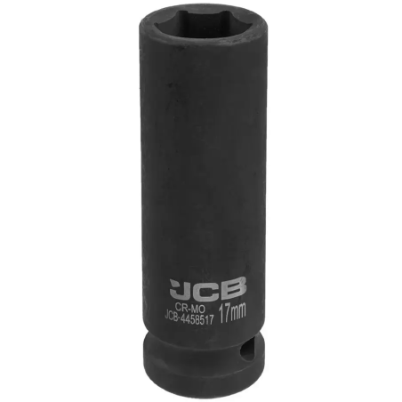 JCB NASADKA udarowa GŁĘBOKA 1/2" Cr-Mo 6-kątna 17mm KLUCZ NASADOWY