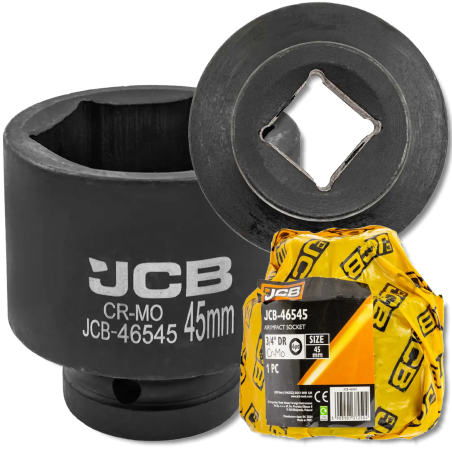 JCB Nasadka udarowa 3/4" 45mm 6-kątna Cr-Mo KLUCZ nasadowy
