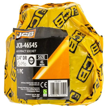 JCB Nasadka udarowa 3/4" 45mm 6-kątna Cr-Mo KLUCZ nasadowy