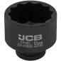 JCB Nasadka udarowa 3/4" 50mm 12-kątna Cr-Mo KLUCZ nasadowy JCB Nasadka udarowa 3/4" 50mm 12-kątna Cr-Mo KLUCZ nasadowy