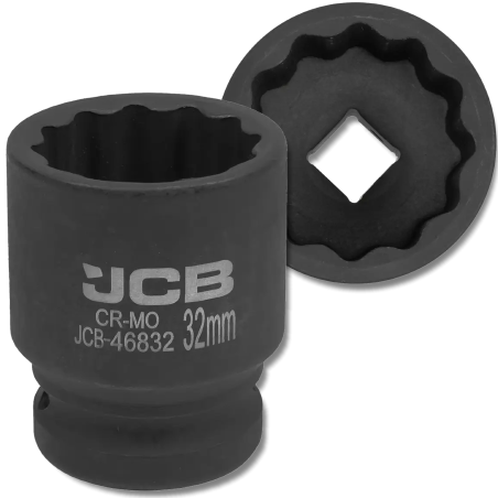 JCB Nasadka udarowa 3/4" 32mm 12-kątna Cr-Mo KLUCZ nasadowy