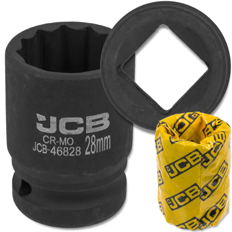 JCB Nasadka udarowa 3/4" 28mm 12-kątna Cr-Mo KLUCZ nasadowy