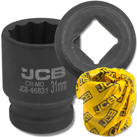 JCB Nasadka udarowa 3/4" 31mm 12-kątna Cr-Mo KLUCZ nasadowy