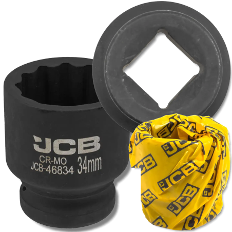 JCB Nasadka udarowa 3/4" 34mm 12-kątna Cr-Mo KLUCZ nasadowy