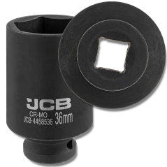 JCB NASADKA udarowa GŁĘBOKA 1/2" Cr-Mo 6-kątna 36mm KLUCZ NASADOWY