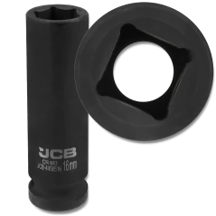 JCB NASADKA udarowa GŁĘBOKA 1/2" Cr-Mo 6-kątna 16mm KLUCZ NASADOWY