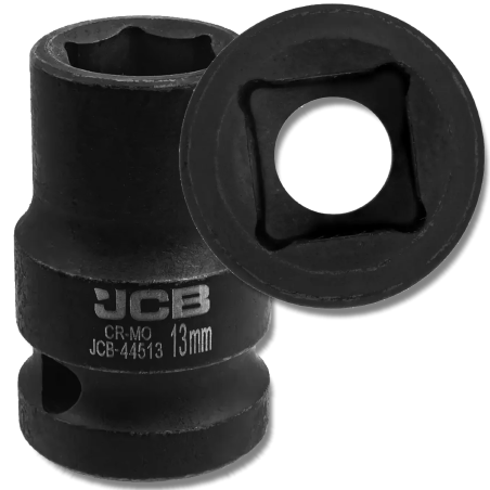 JCB Nasadka udarowa 1/2" 13mm 6-kątna Cr-Mo KLUCZ nasadowy