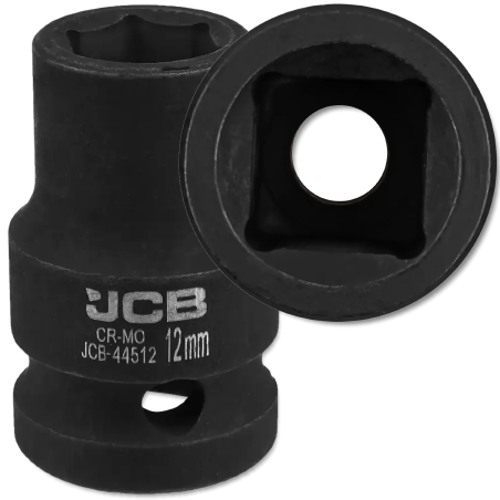 JCB Nasadka udarowa 1/2" 12 mm 6-kątna Cr-Mo KLUCZ nasadowy