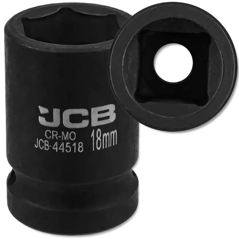JCB Nasadka udarowa 1/2" 18 mm 6-kątna Cr-Mo KLUCZ nasadowy