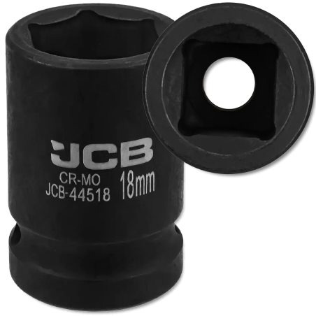 JCB Nasadka udarowa 1/2" 18 mm 6-kątna Cr-Mo KLUCZ nasadowy
