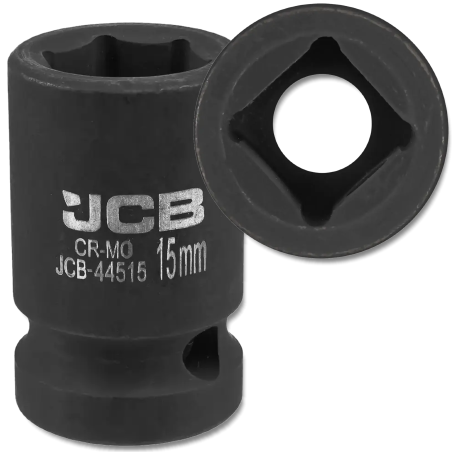 JCB Nasadka udarowa 1/2" 15 mm 6-kątna Cr-Mo KLUCZ nasadowy