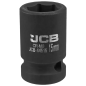JCB Nasadka udarowa 1/2" 15 mm 6-kątna Cr-Mo KLUCZ nasadowy JCB Nasadka udarowa 1/2" 15 mm 6-kątna Cr-Mo KLUCZ nasadowy