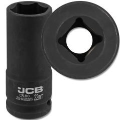 JCB NASADKA udarowa GŁĘBOKA cienkościenna 1/2" Cr-Mo 6-kątnych 22mm
