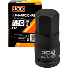 JCB Nasadka BIT udarowa 3/4" 30mm 6-kątna Cr-Mo KLUCZ nasadowy