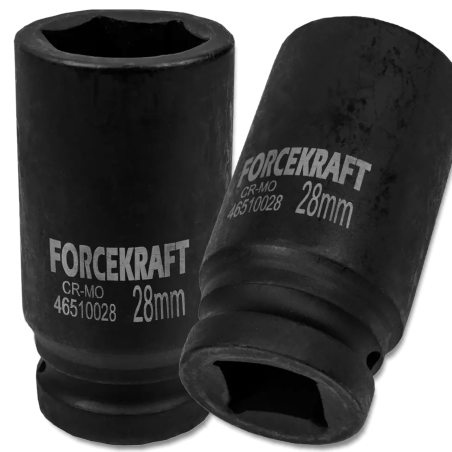 FORCEKRAFT Nasadka udarowa GŁĘBOKA 3/4" 28mm 6-kątna KLUCZ NASADOWY