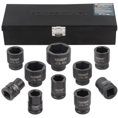 FORCEKRAFT Zestaw NASADEK udarowych 3/4" 10 ELEMENTÓW 6-kątnych (17-46mm)