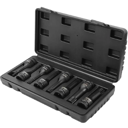 FORCEKRAFT Zestaw NASADEK bitów 1/2" 8 ELEMENTÓW SPLINE CrMo STAL + WALIZKA