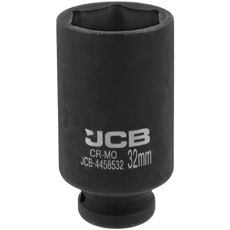 JCB NASADKA udarowa GŁĘBOKA 1/2" Cr-Mo 6-kątna 32mm KLUCZ NASADOWY
