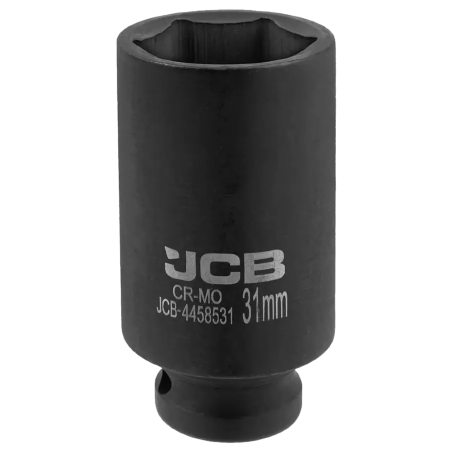 JCB NASADKA udarowa GŁĘBOKA 1/2" Cr-Mo 6-kątna 31mm KLUCZ NASADOWY