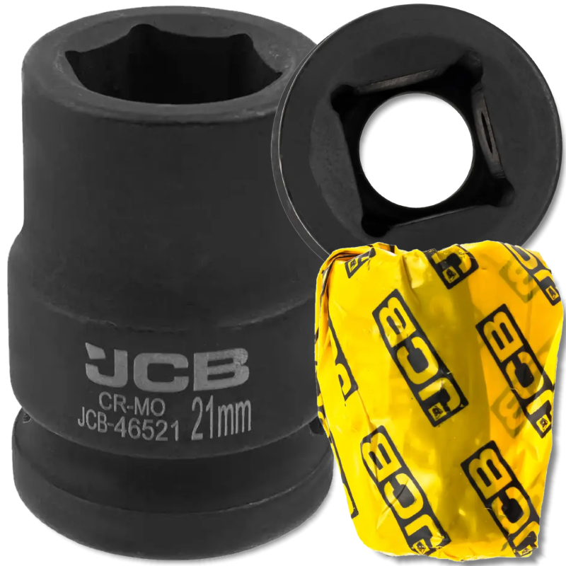 JCB Nasadka udarowa 3/4" 21mm 6-kątna Cr-Mo KLUCZ nasadowy JCB Nasadka udarowa 3/4" 21mm 6-kątna Cr-Mo KLUCZ nasadowy