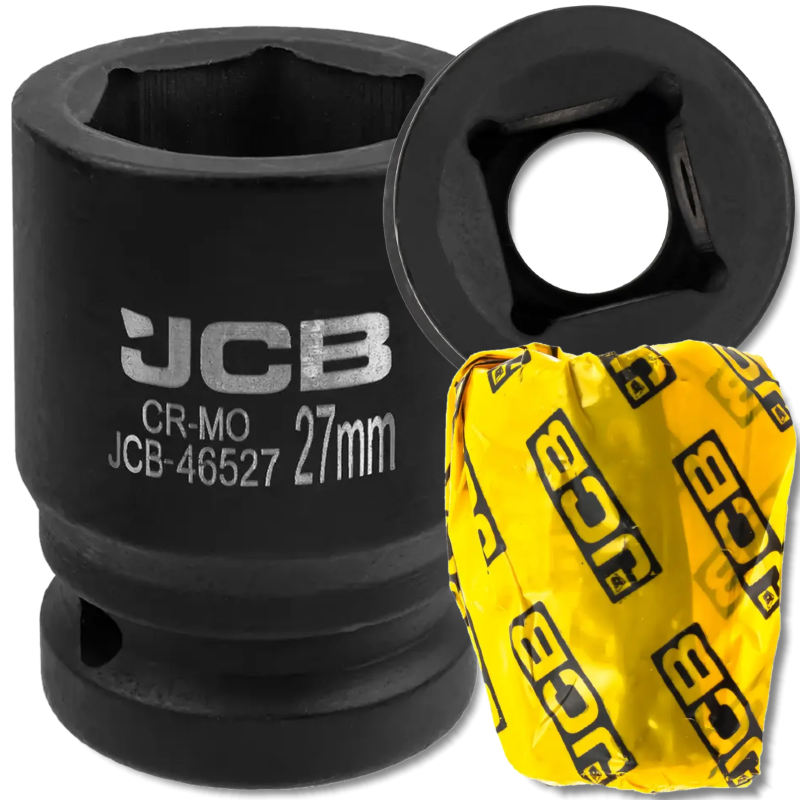 JCB Nasadka udarowa 3/4" 27mm 6-kątna Cr-Mo KLUCZ nasadowy JCB Nasadka udarowa 3/4" 27mm 6-kątna Cr-Mo KLUCZ nasadowy