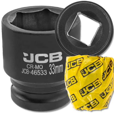 JCB Nasadka udarowa 3/4" 33mm 6-kątna Cr-Mo KLUCZ nasadowy