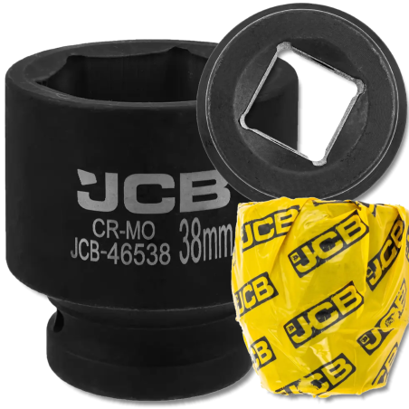 JCB Nasadka udarowa 3/4" 38mm 6-kątna Cr-Mo KLUCZ nasadowy