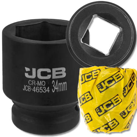 JCB Nasadka udarowa 3/4" 34mm 6-kątna Cr-Mo KLUCZ nasadowy