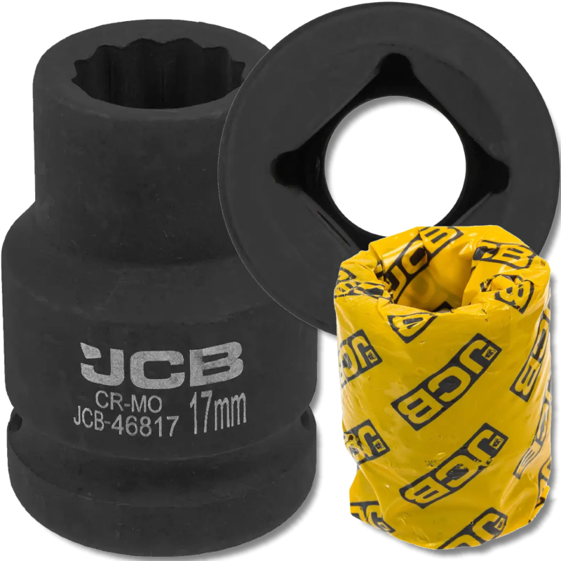 JCB Nasadka udarowa 3/4" 17mm 12-kątna Cr-Mo KLUCZ nasadowy JCB Nasadka udarowa 3/4" 17mm 12-kątna Cr-Mo KLUCZ nasadowy