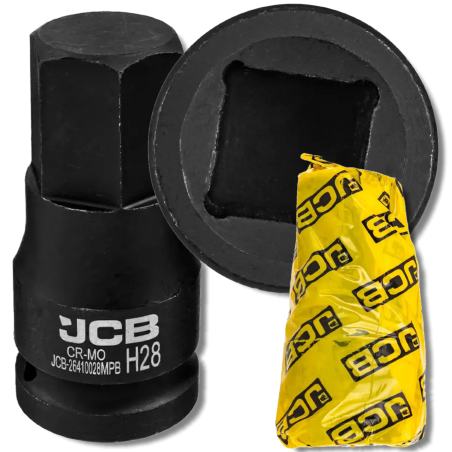 JCB Nasadka BIT udarowa 3/4" 28mm 6-kątna Cr-Mo KLUCZ nasadowy