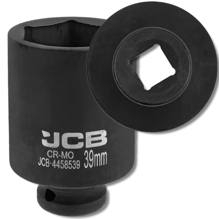 JCB NASADKA udarowa GŁĘBOKA 1/2" Cr-Mo 6-kątna 39mm KLUCZ NASADOWY