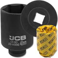 JCB NASADKA udarowa GŁĘBOKA 1/2" Cr-Mo 6-kątna 40mm KLUCZ NASADOWY
