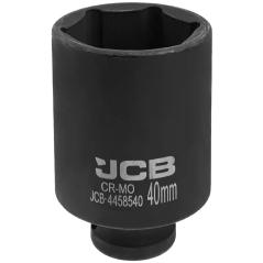 JCB NASADKA udarowa GŁĘBOKA 1/2" Cr-Mo 6-kątna 40mm KLUCZ NASADOWY