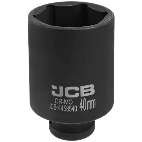 JCB NASADKA udarowa GŁĘBOKA 1/2" Cr-Mo 6-kątna 40mm KLUCZ NASADOWY