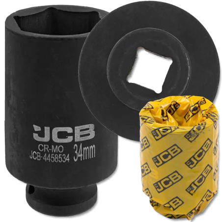 JCB NASADKA udarowa GŁĘBOKA 1/2" Cr-Mo 6-kątna 34mm KLUCZ NASADOWY
