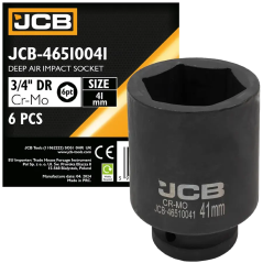 JCB NASADKA udarowa GŁĘBOKA 3/4" Cr-Mo 6-kątna 41mm KLUCZ nasadowy