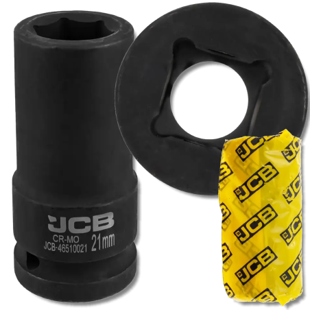 JCB NASADKA udarowa GŁĘBOKA 3/4" Cr-Mo 6-kątna 21mm KLUCZ nasadowy