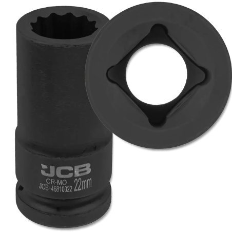 JCB NASADKA udarowa GŁĘBOKA 3/4" Cr-Mo 12-kątna 22mm KLUCZ nasadowy