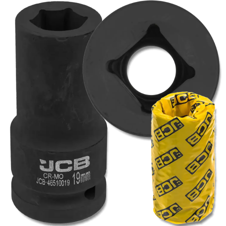 JCB NASADKA udarowa GŁĘBOKA 3/4" Cr-Mo 6-kątna 19mm KLUCZ nasadowy