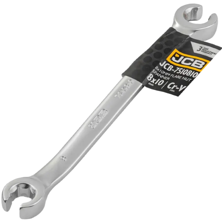 JCB Klucz OCZKOWY rozcięty 8x10 mm 2-STRONNY Cr-V 6-KĄTNY