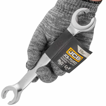 JCB Klucz OCZKOWY rozcięty 19x22 mm 2-STRONNY Cr-V 6-KĄTNY