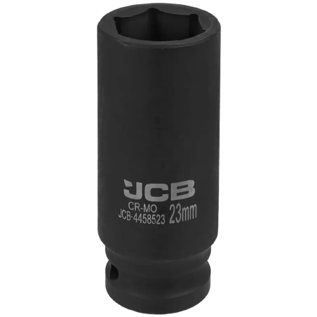 JCB NASADKA udarowa GŁĘBOKA 1/2" Cr-Mo 6-kątna 23mm KLUCZ NASADOWY