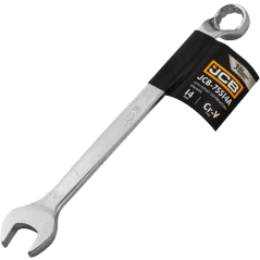 JCB Klucz PŁASKO-OCZKOWY 2-stronny ODGIĘTY o 75 STOPNI 14 mm Cr-V 12-KĄTNY