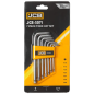 JCB Zestaw KLUCZY TORX 7 ELEMENTÓW T10-T40 typu L Cr-V