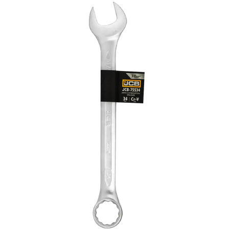 JCB Klucz PŁASKO-OCZKOWY 2-stronny 34 mm Cr-V 12-KĄTNY